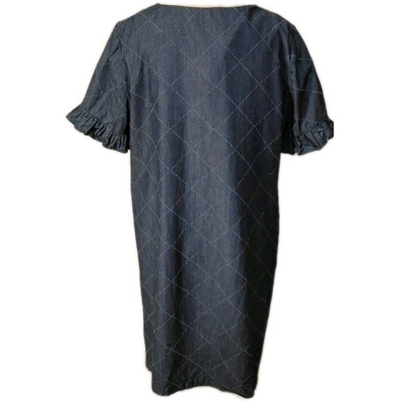 Violet Weekend Size XL Chambray Button Front Midi Dress - Picture 4 of 9